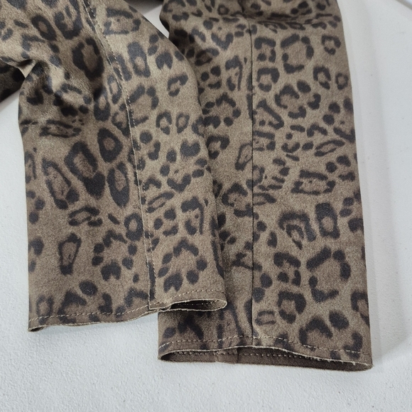 Catherine Malandrino Faux Leather Leopard Print Asymmetric Zip Jacket - Size XS - Picture 10 of 15